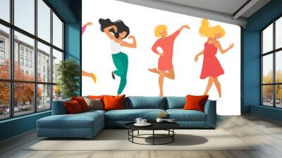 Dancing people silhouette Wall mural