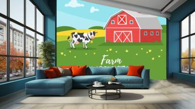 farm building - rural barn Wall mural