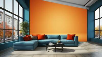 Halloween background.Empty orange room abstract background for the display of your product.3D rendering. Wall mural