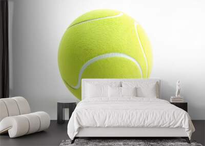 A tennis ball isolated on white background, Wall mural