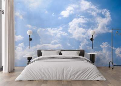 blue sky with clouds Wall mural