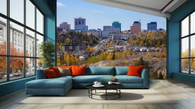 Beautiful City View in Yellowknife, Northwest Territories, Canada Wall mural