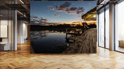 Lake and Sunset Wall mural