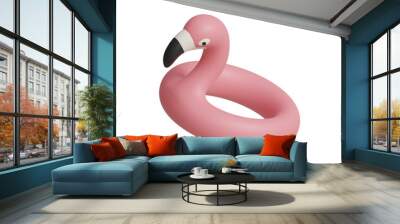 3d flamingo floaty summer icon Wall mural