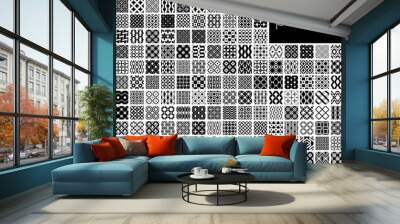 Black and white ornament patterns Wall mural