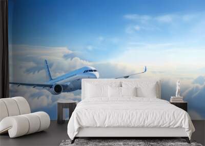 airplane in the sky on background Wall mural