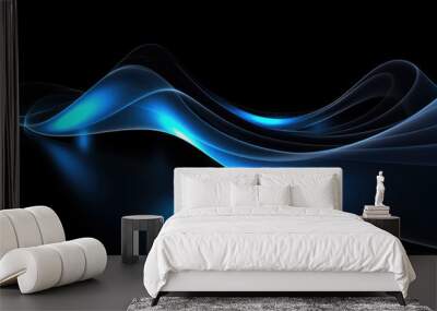 blue light on black background Wall mural