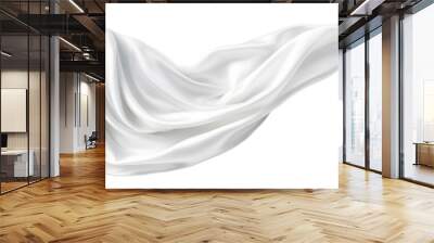 color silk isolated on white Wall mural