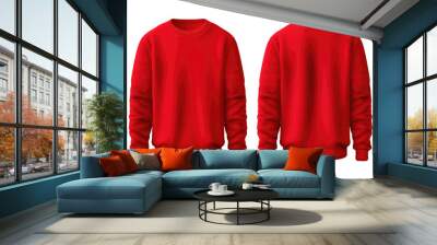 color sweatshirt sweater long sleeve  isolated on white Wall mural