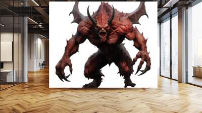 devil monter isolated on white Wall mural