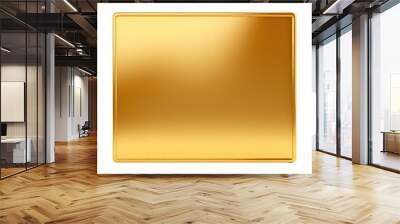 gold banner isolated on white Wall mural