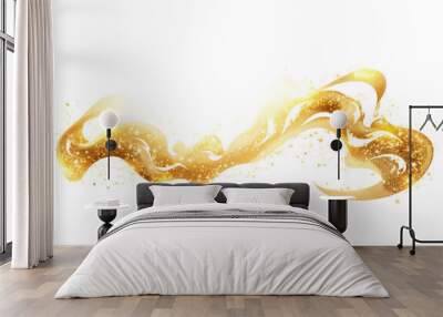 gold glitter design isolated on white Wall mural