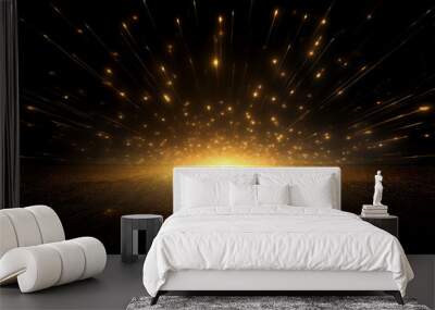 gold spark on background. Wall mural