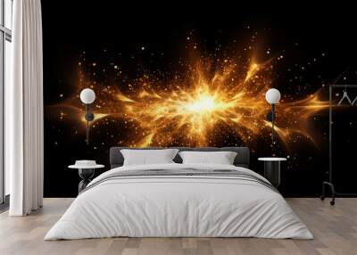 gold spark on background Wall mural