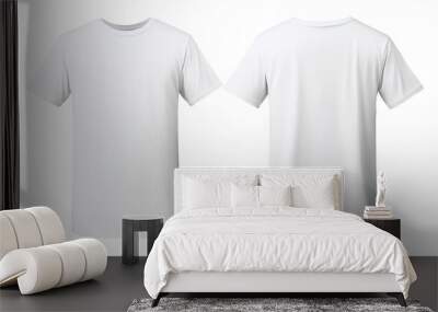 set of color view t-shirt isolated on white. Wall mural