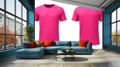 set of color view t-shirt isolated on white. Wall mural