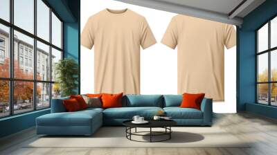 set of color view t-shirt isolated on white. Wall mural