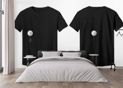 set of color view t-shirt isolated on white Wall mural