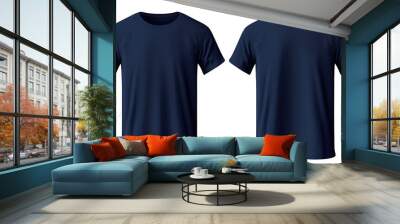 set of color view t-shirt isolated on white Wall mural