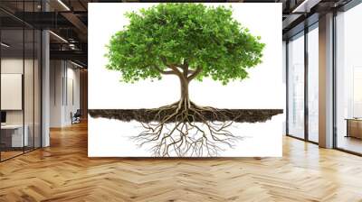 tree art isolated on white Wall mural