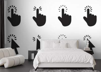 click logo set vector in black colour Wall mural