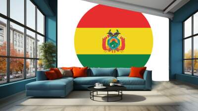 Round flag of Bolivia Vector Wall mural