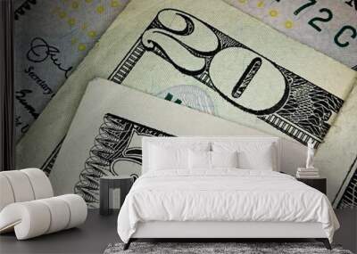 Background of US dollar bills. United states money. Wall mural