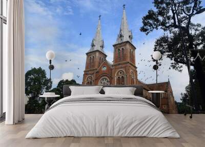 Notre Dame Cathedral in Ho Chi Minh city Wall mural