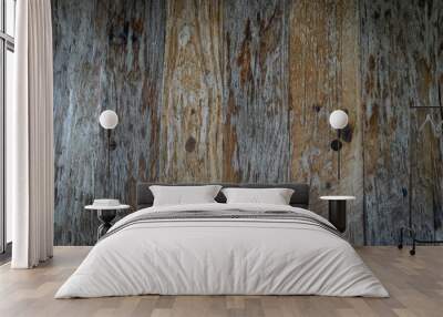 grungy wooden wall use for background. Wall mural