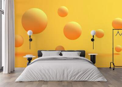 3D render of abstract spheres Wall mural