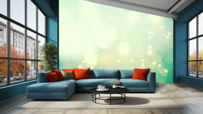 Abstract teal light background Wall mural