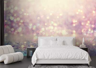 Beautiful abstract shiny light and glitter background Wall mural