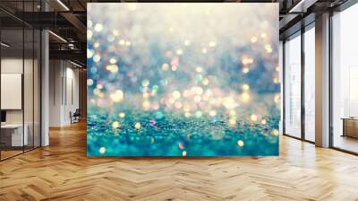 Beautiful abstract shiny light and glitter background Wall mural