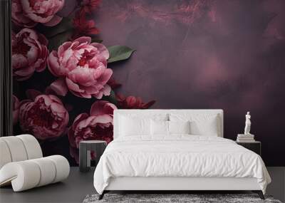 Beautiful flower patterns - Floral background Wall mural