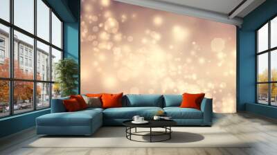 Bronze colored abstract lights background Wall mural