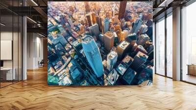 Downtown San Francisco aerial view of skyscrapers Wall mural