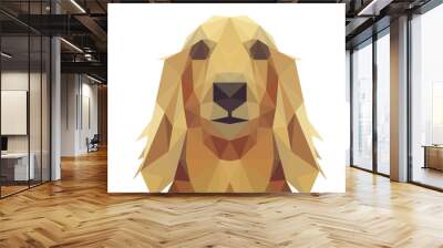 Low Poly Geometric Dog Design Wall mural