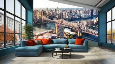 Queensboro Bridge over the East River in New York City Wall mural