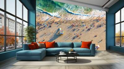 Santa Monica beach from above Wall mural