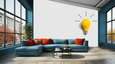 Yellow light bulb Wall mural