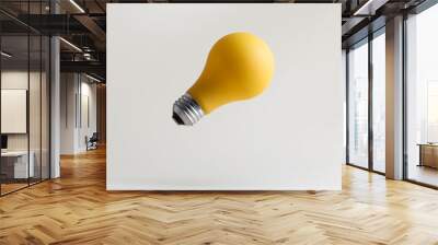 Yellow light bulbs floating Wall mural