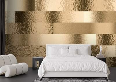 background with different gold colored hammered effect. Wall mural