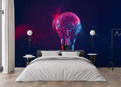 bulb explosion background Wall mural