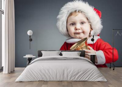 child with santa cloths Wall mural