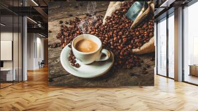 coffee background Wall mural