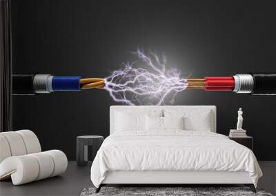 electricity sparkls cable Wall mural