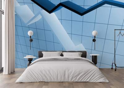 financial stat background Wall mural