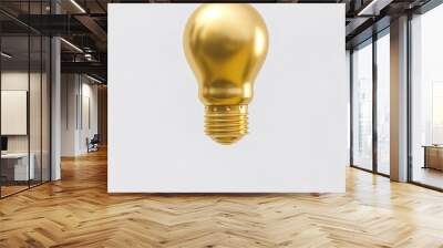 gold light bulb. concept of rising energy cost. Wall mural