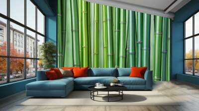 green bamboo background Wall mural