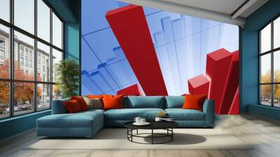 IMAGE 3D OF financial stat background Wall mural